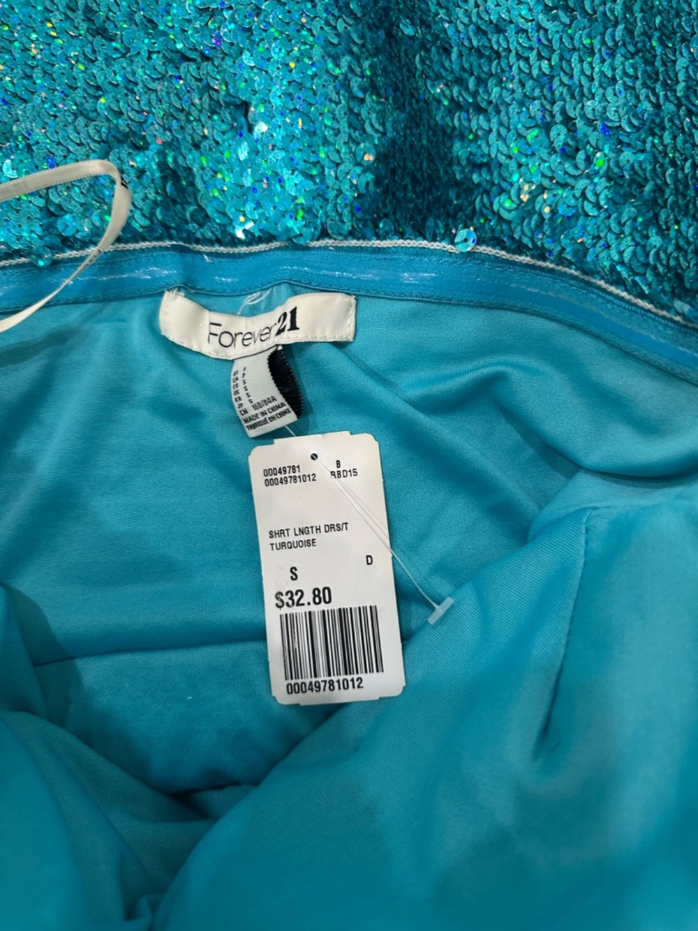 Forever 21 Strapless Sequin Mini Dress in Bright Blue - Picture 6 of 10